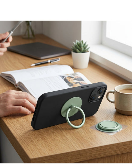 Plvzg Ring Phone Stand Holder Soft Green 2 Pack - Lifestyle view